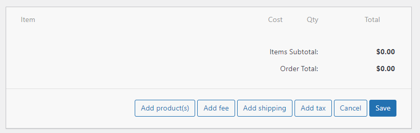 WooCommerce siparişi için ürün, ücret, gönderim bedeli veya vergi ekleyin
