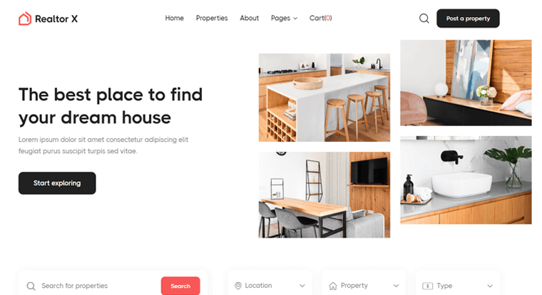 เทมเพลต Realtor X Webflow