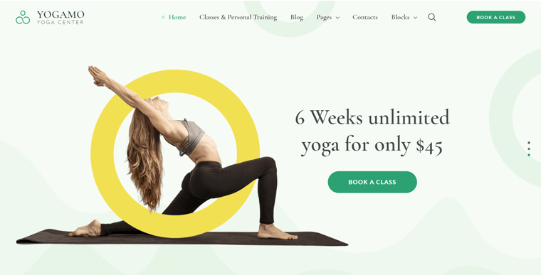 Tema Yoga Yogamo WordPress