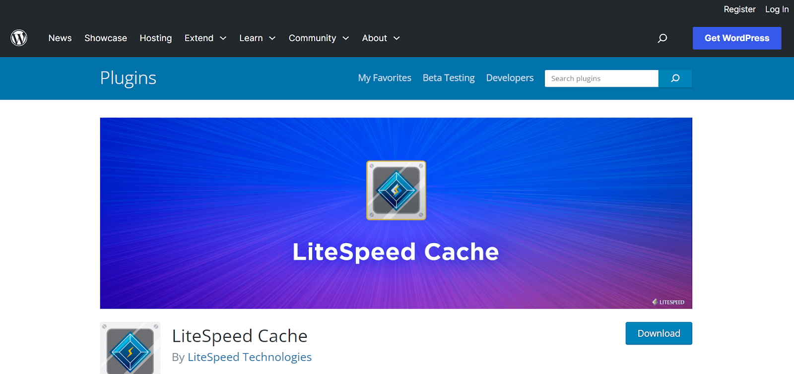 صورة البرنامج المساعد لـ LiteSpeed ​​Cache