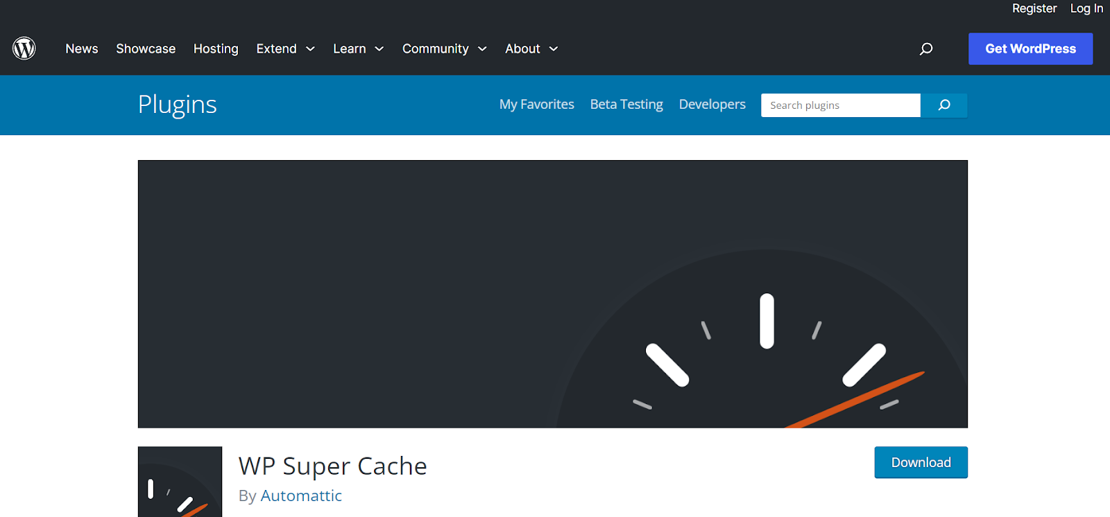 Imagem de super cache WP