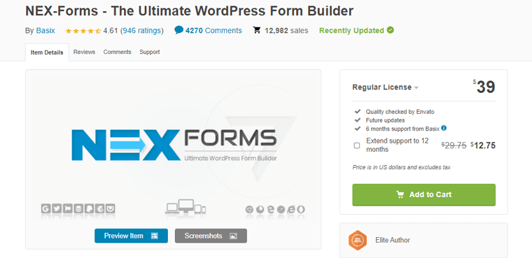 Plugin formulir NEX Forms-WordPress
