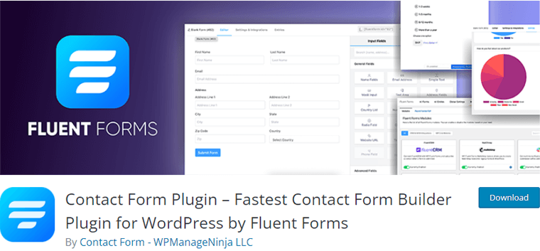 WP Fluent Forms-plugin formulir WordPress terbaik