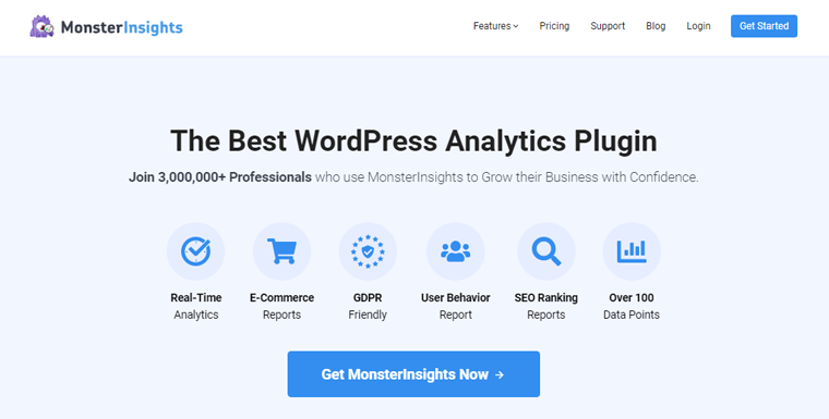 Monster Insights WordPress البرنامج المساعد