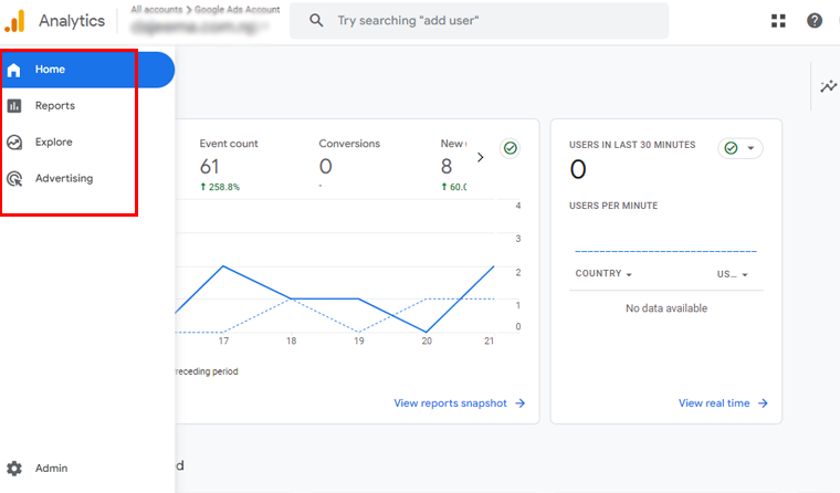 Google Analytics 내장 보고서