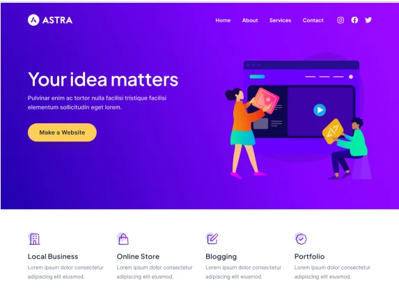 Astra- Cele mai bune teme WordPress gratuite