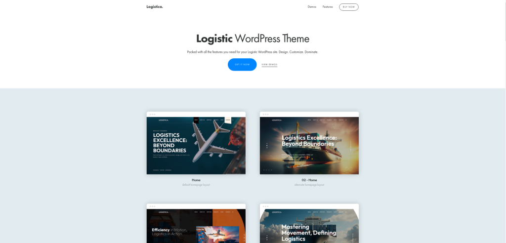 Логистика WordPress тема