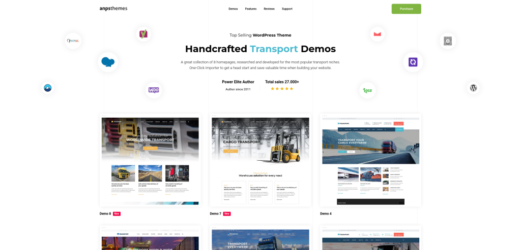 Транспорт Лучшая тема WordPress для транспорта