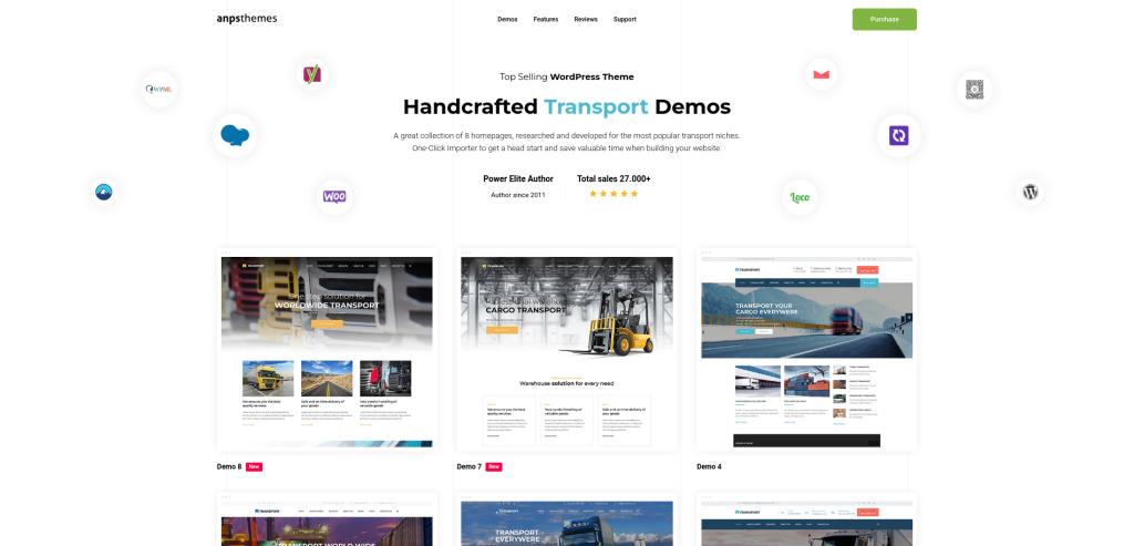 Transport Meilleur thème WordPress pour les transports