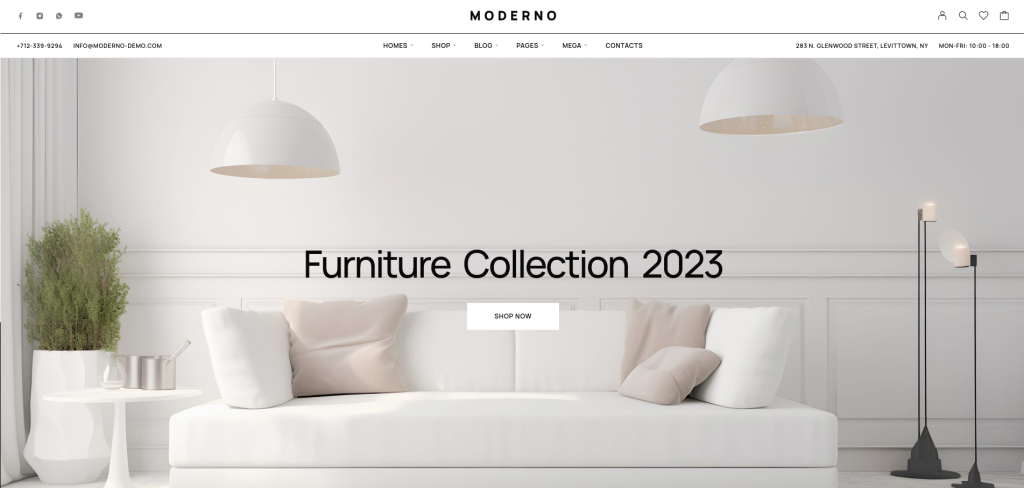 Thèmes WordPress pour meubles Moderno