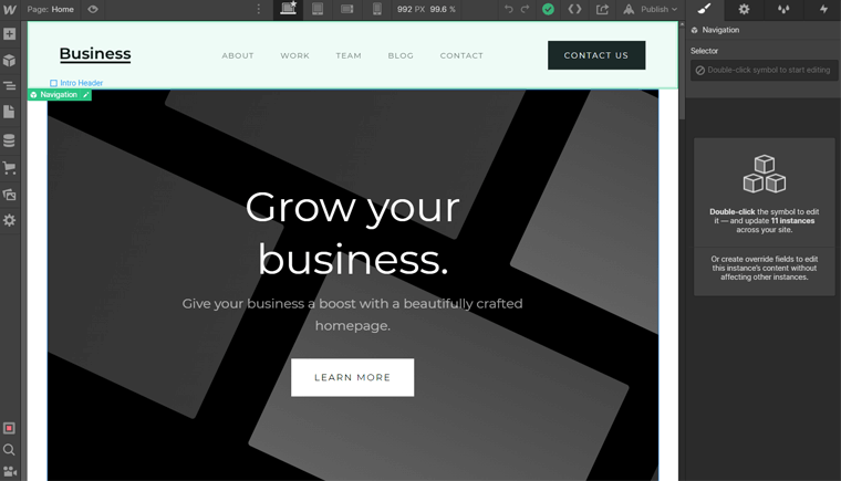 Webflow - Menggunakan Template