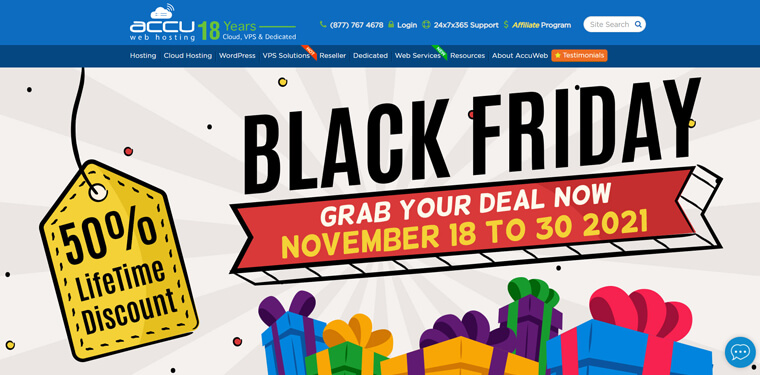 AccuWeb Hosting Penawaran Black Friday 2021