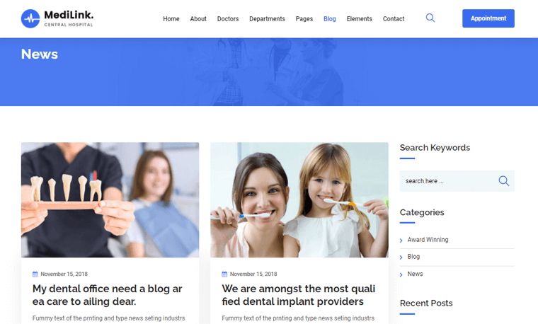 medilink-wordpress-health-blog-tema