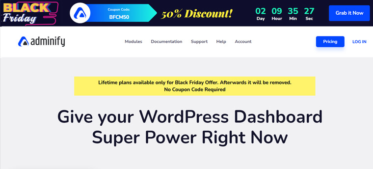 WP Adminify Black Friday Deal 2021