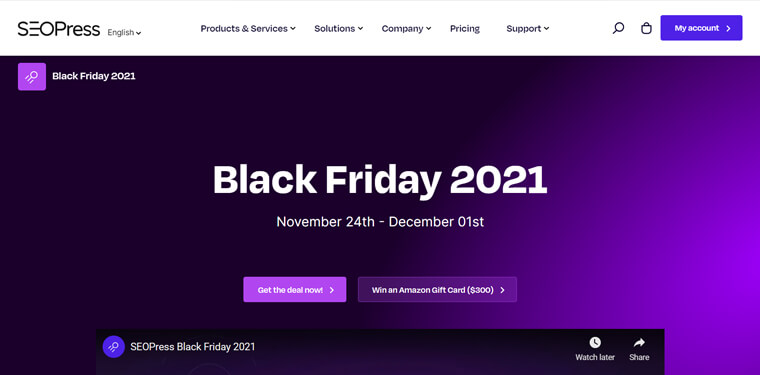 Penawaran Black Friday SEOPress 2021