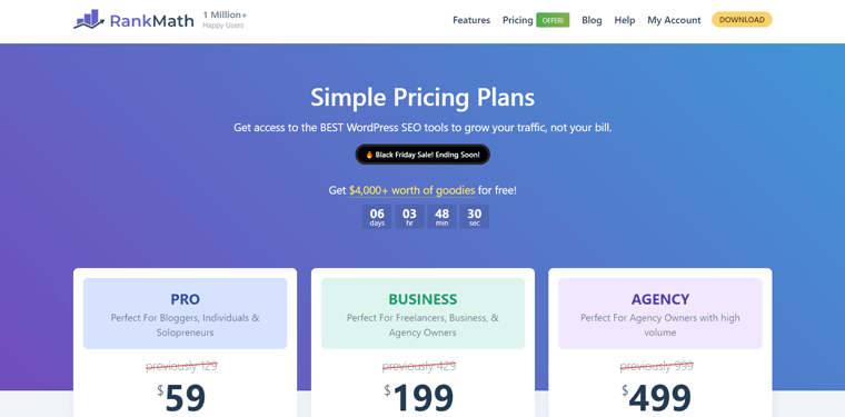 Rank Math Black Friday Sale 2021