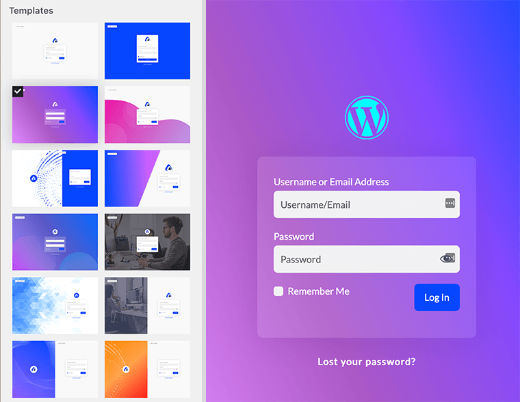 Masuk Perpustakaan Template Penyesuai