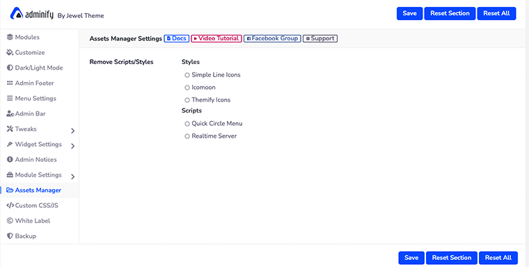 WP Adminify Manajer Aset