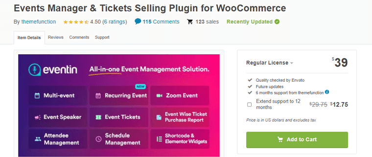 WP Eventin- cel mai bun plugin pentru evenimente WordPress