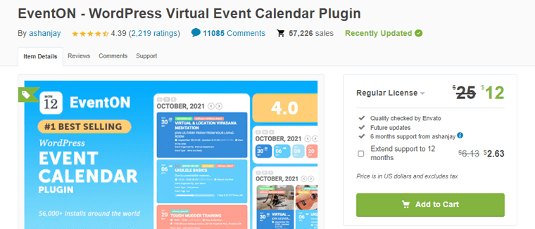 Pluginuri pentru evenimente EventON-WordPress