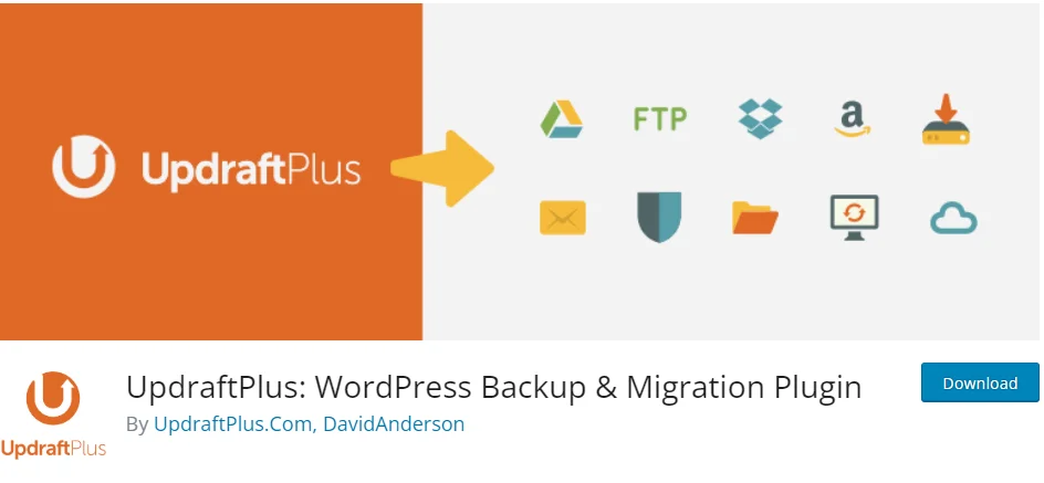 Plugin di backup gratuiti UpdraftPlus per WordPress