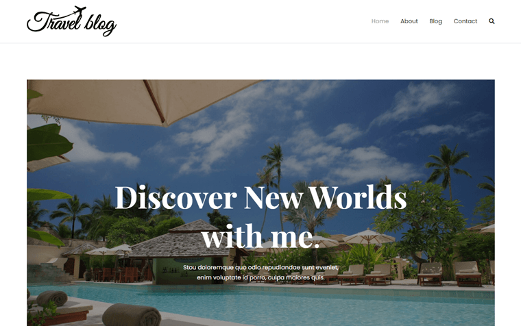 Zakra Free Travel Blog Theme