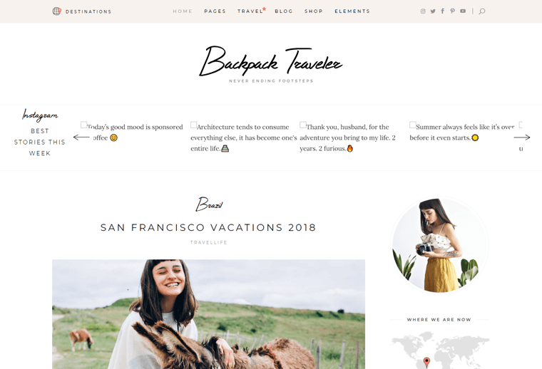 Tema WordPress BackpackTraveler