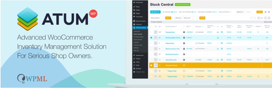 Plugin de gestion des stocks Atum WooCommerce