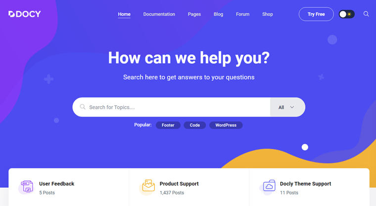 Docy WordPress 文档主题