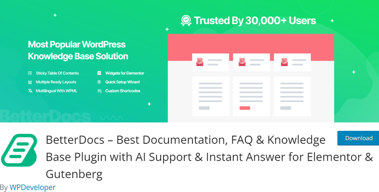 BetterDocs WordPress 插件