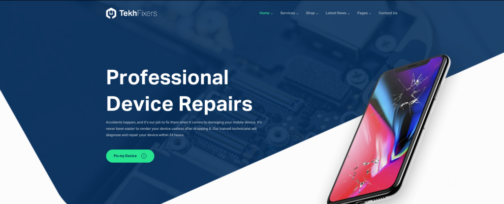 TekhFixers iPhone Repair WP Theme