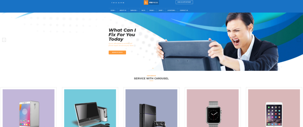WordPress темы FixPress для ремонта iPhone