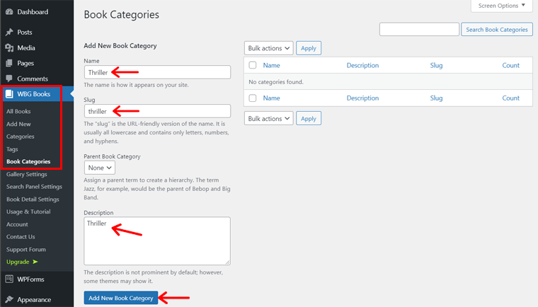 Menambahkan Kategori Buku di Plugin Galeri Buku