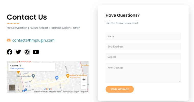 Opsi Kontak di Perpustakaan Buku