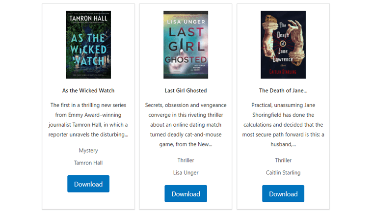 Desain Responsif dari Plugin Galeri Buku - Ulasan Perpustakaan