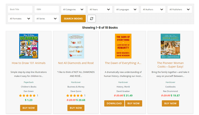 Etalase Buku Premium di Perpustakaan Buku