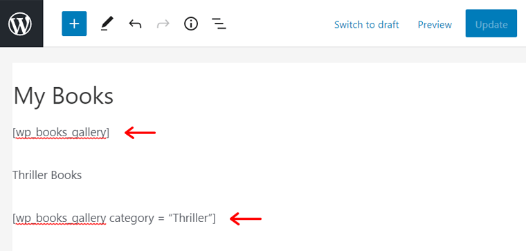 Kode pendek di Galeri Buku