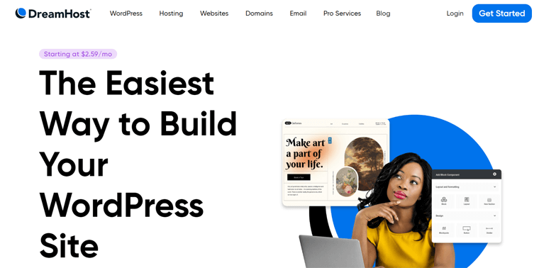 DreamHost WP 网站建设者