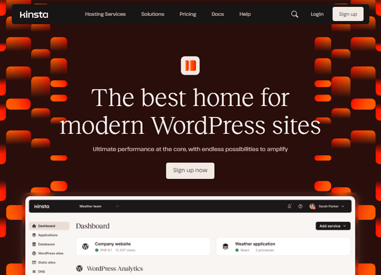 Kinsta WordPress 网站示例