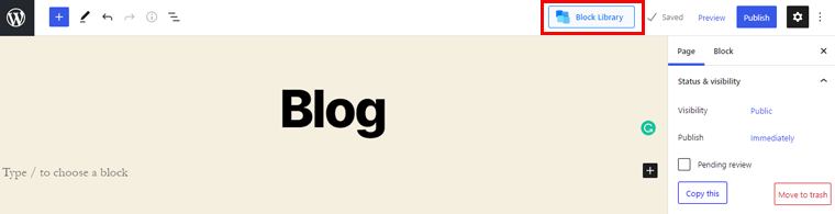 Faceți clic pe butonul Blocare bibliotecă