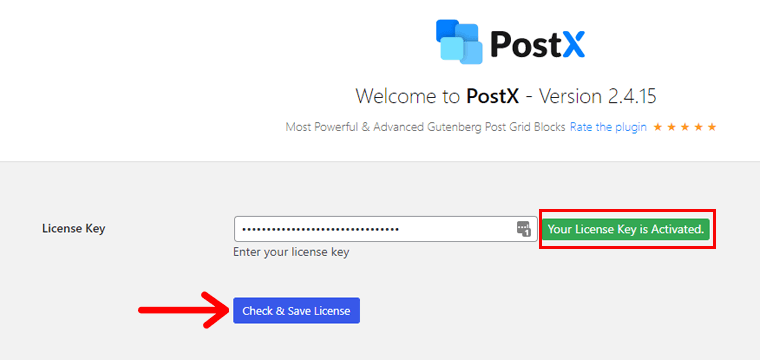 Verificați și salvați cheia de licență