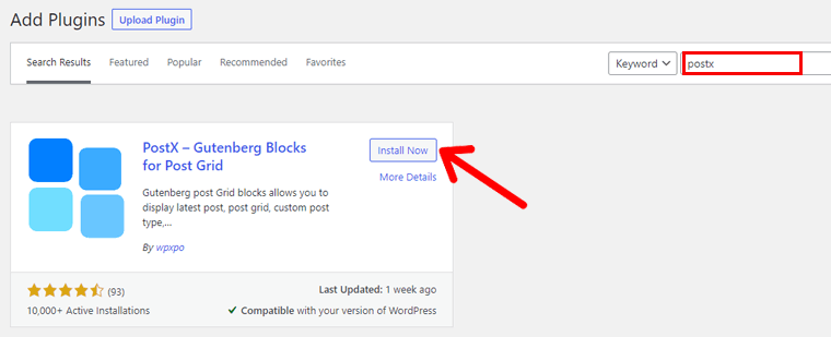 Căutați și instalați PostX