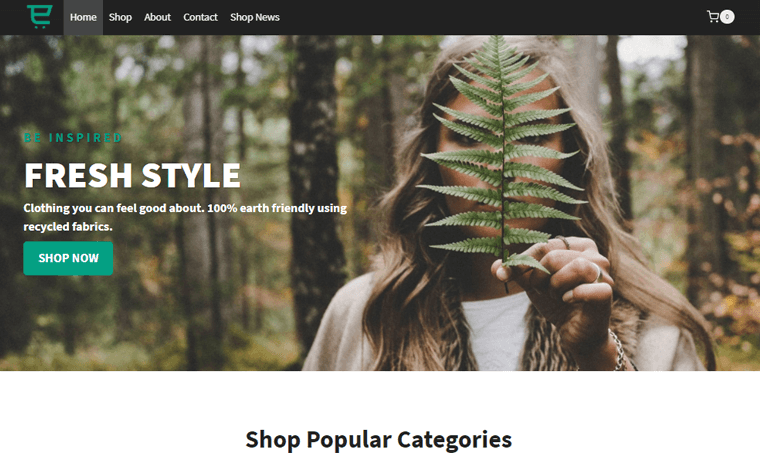 Tema Halaman Arahan Kadence