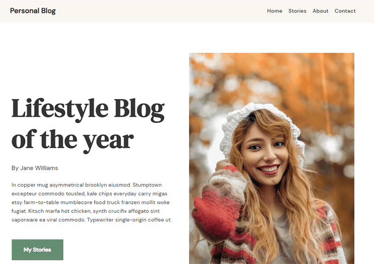 Tema Blog Neve untuk WordPress