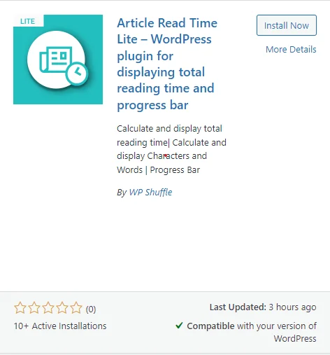 menginstal plugin waktu baca artikel