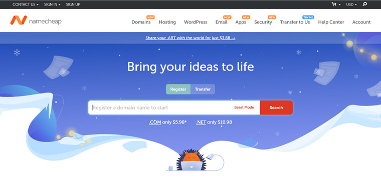 Namecheap Alan Kaydı Hizmet Sağlayıcısı