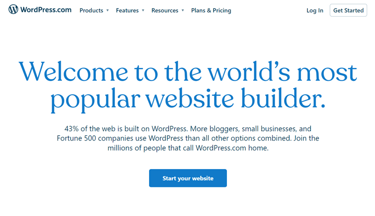 Layanan Hosting WordPress Gratis WordPress.com