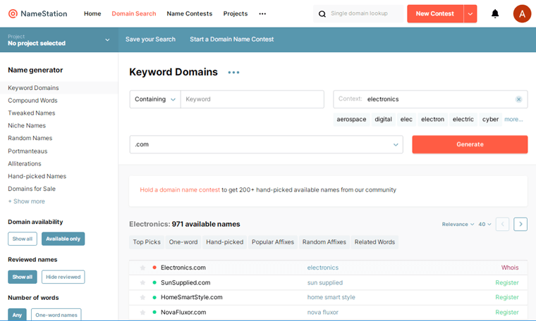 Generator Nama Domain Stasiun Nama