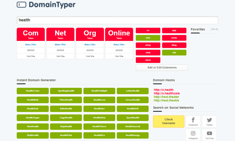 Generator Nama DomainTyper