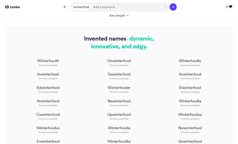 Pembuat Nama Bisnis Looka